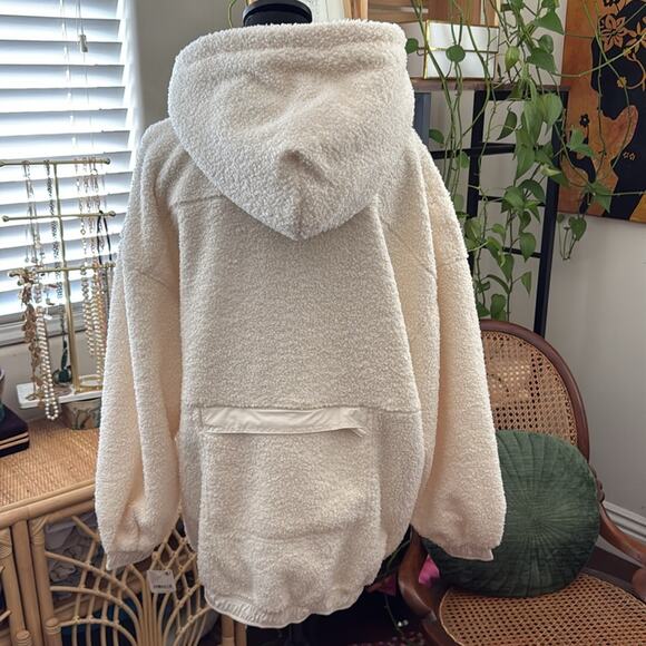 NWT Free People Movement Fuzzy Was She Brushed Sail Fleece Pullover Hoodie - Picture 2 of 6